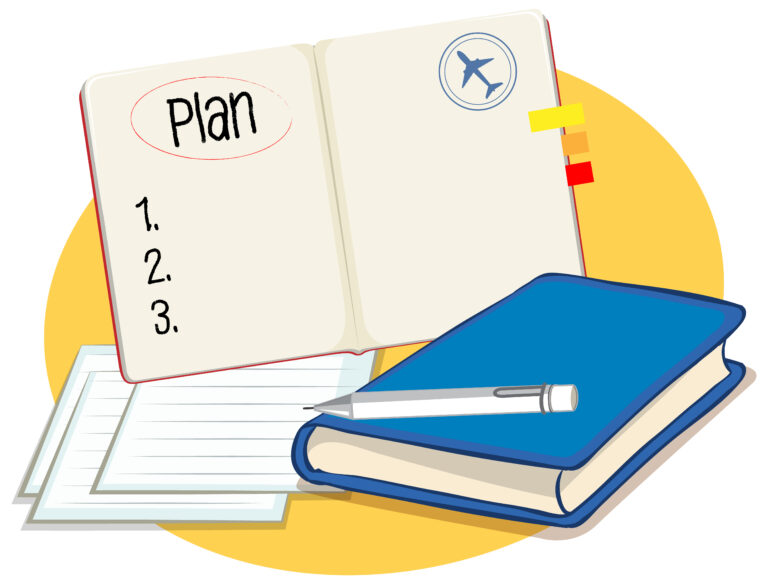 books showing a study plan