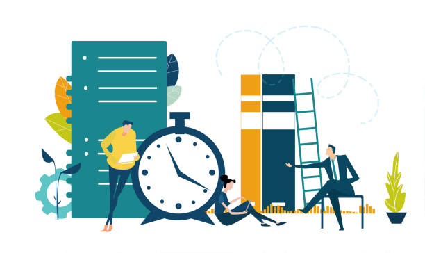 Group of young professional people working in office as a team. Reading documents, project, solve problems, achievement and working in progress concept