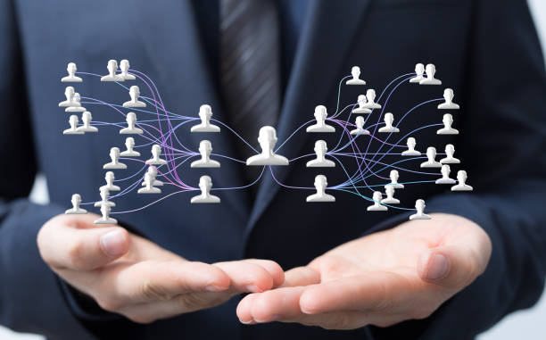 An illustration of hierarchy connection team group