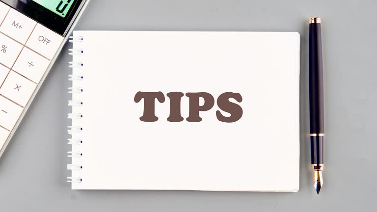 Animation and appearance of a conceptual text, phrase, word TIPS. Tips and tricks symbol. Business, Tips and tricks concept.
