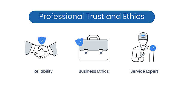 Professional Trust and Ethics. Business Ethics, Reliability, Service Expert. Business Integrity